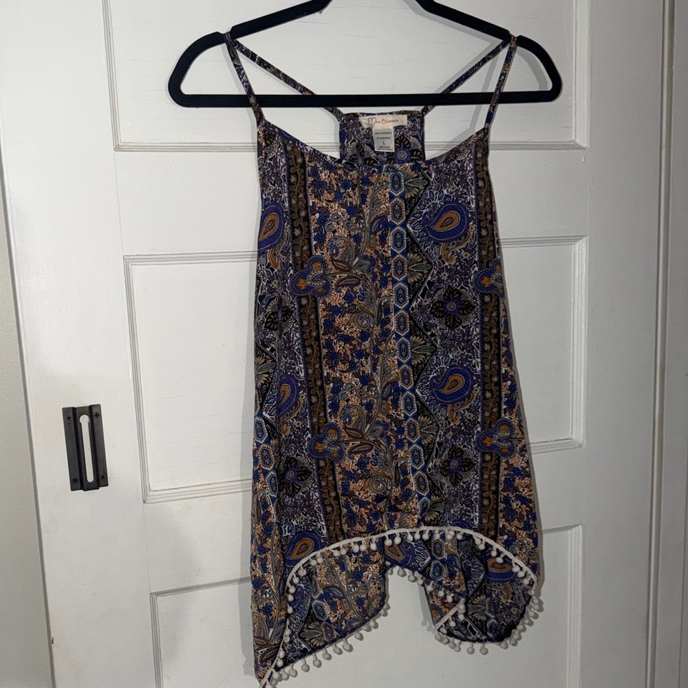 Bohemian Paisley Print Tank Top